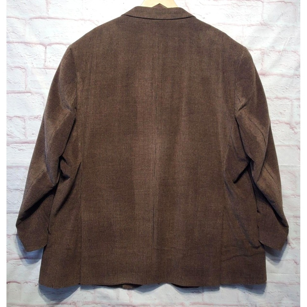 Mantoni Corduroy Blazer Mens 52 Brown Super 140s Wool Three Button Sport Coat - Picture 2 of 16